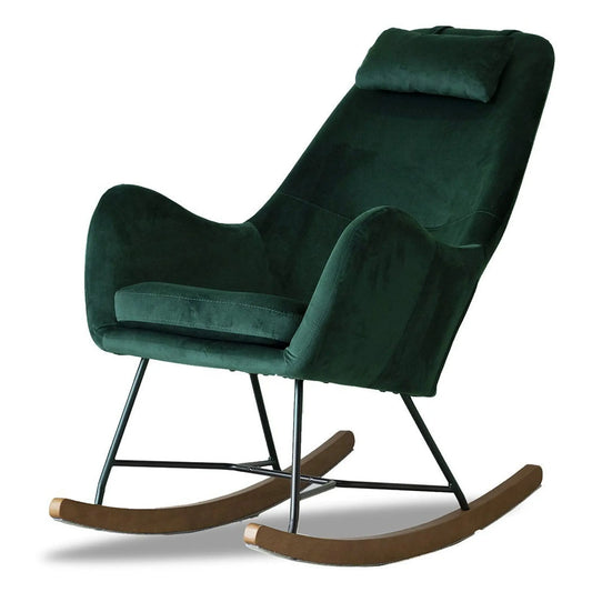 Chel - Mid-Century Modern Velvet Rocking Chair Ashcroft Furniture