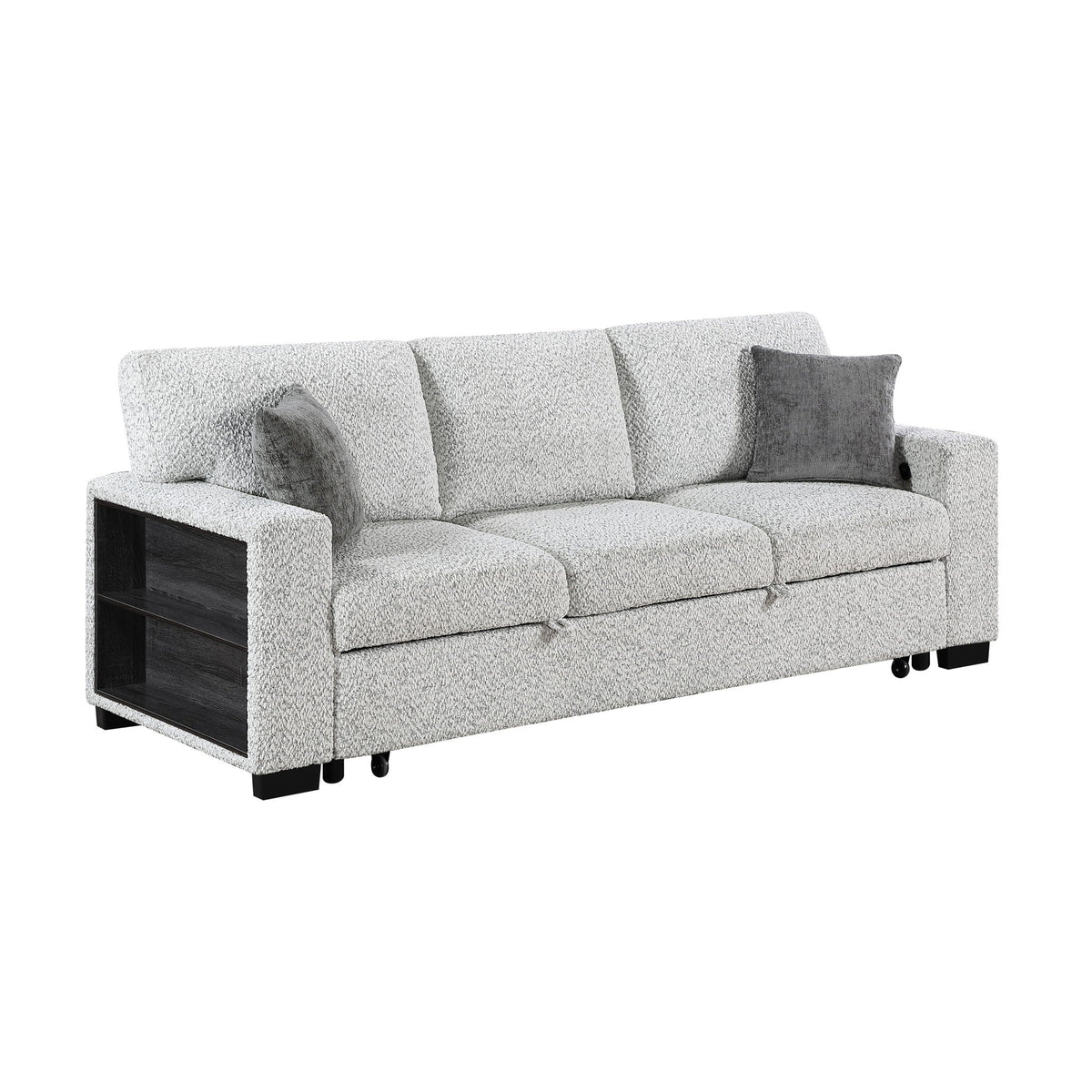 Prato - Sofa With Pull Out Sleeper And USB - Gray Matrix Furniture Group