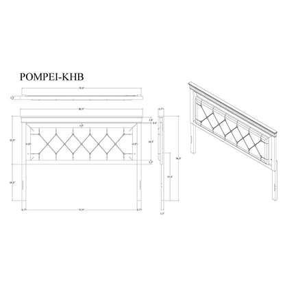 Shaker - Bed With LED Lighting And Crystal Inspired Tufted Headboard Global Furniture USA