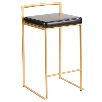 Fuji - Contemporary / Glam Design Counter Stool (Set of 2) Lumi Source