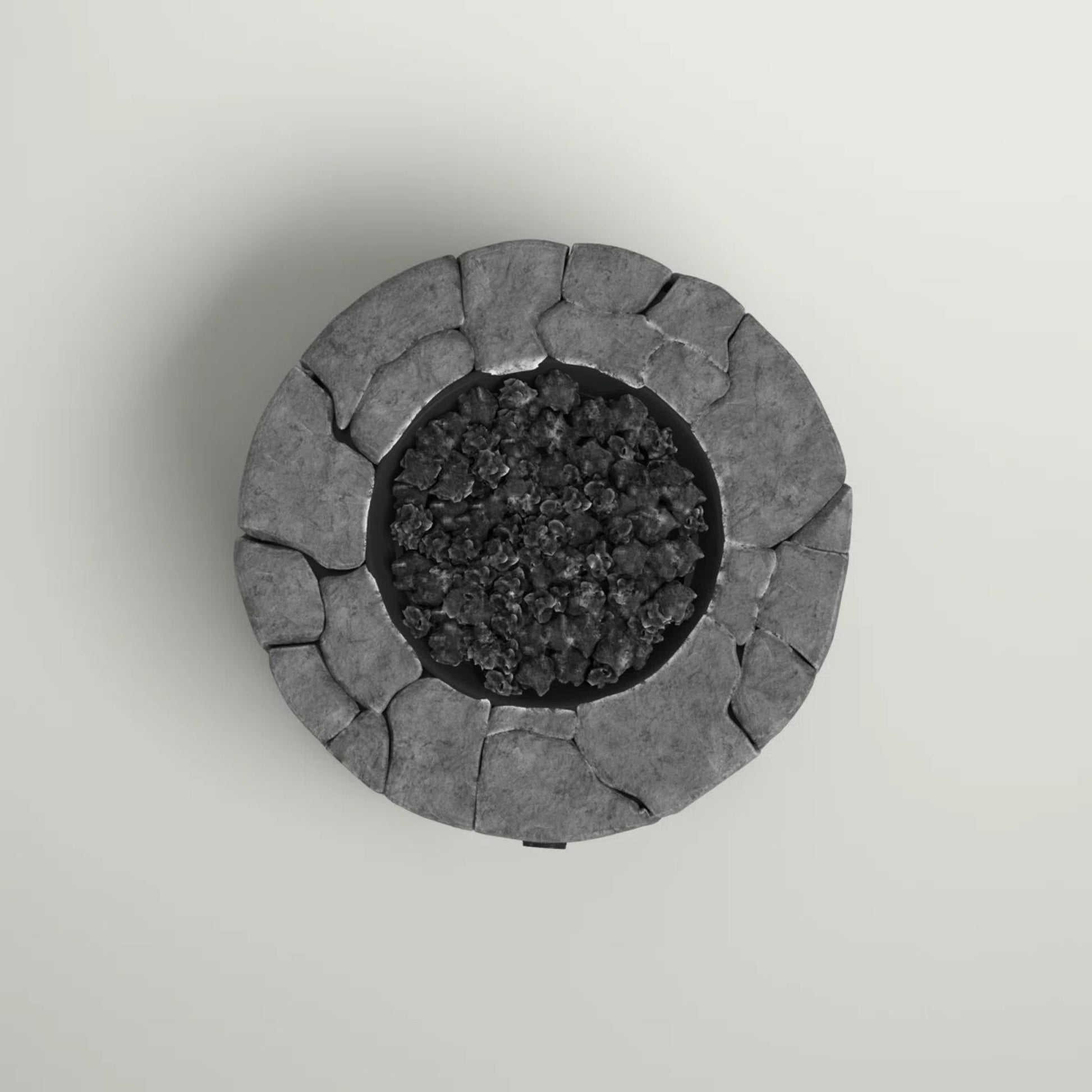 Fiber Reinforced Outdoor Fire Pit - Stone Gray LSI Patio Furniture