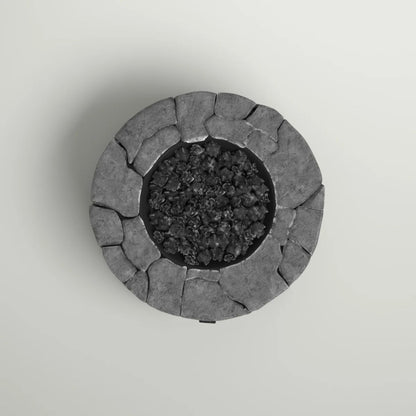Fiber Reinforced Outdoor Fire Pit - Stone Gray LSI Patio Furniture