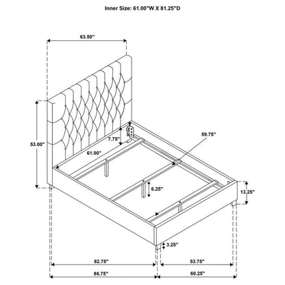 Chloe - Upholstered Panel Bed