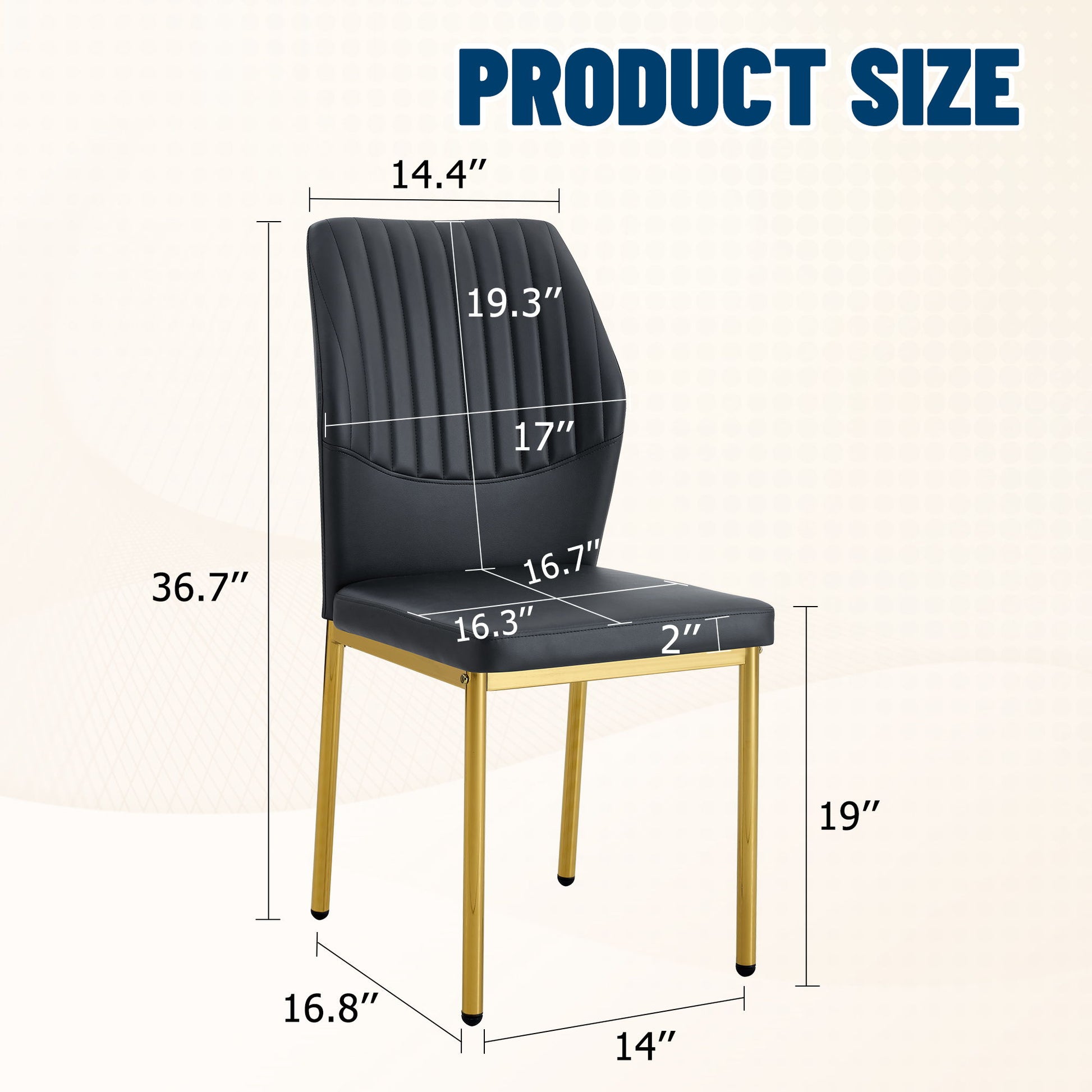 Luxury Simple Chair With Metal Gold Leg Home Essentials
