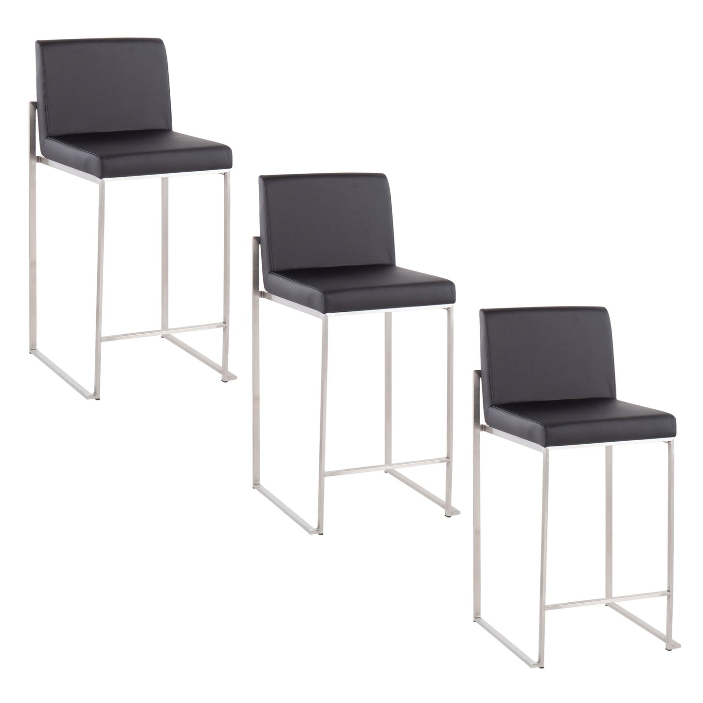 Fuji - Contemporary High Back Counter Stool, Functional Design Lumi Source