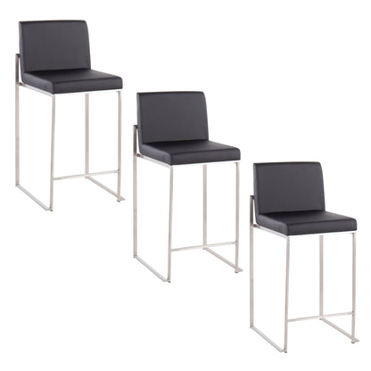 Fuji - Contemporary High Back Counter Stool, Functional Design Lumi Source