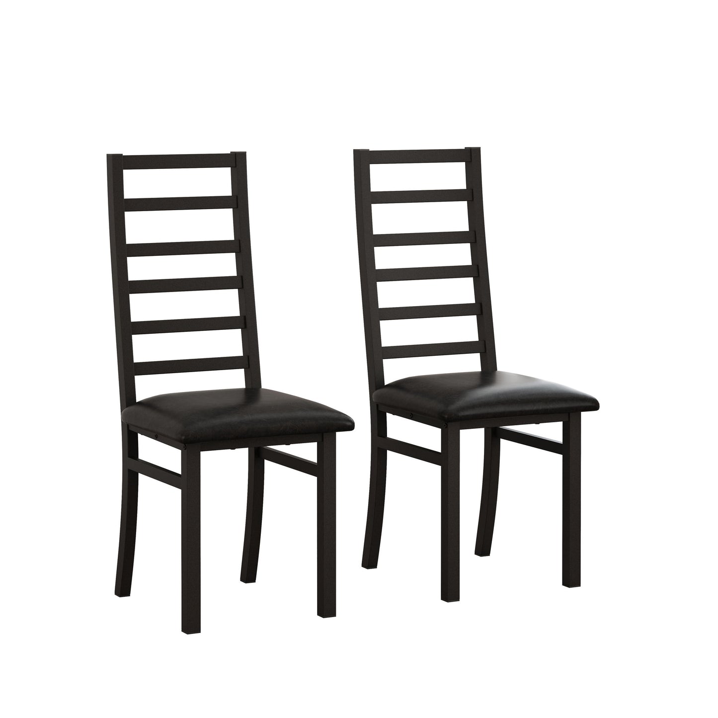 Metal Dining Chairs With Steel Legg, High Back Armless Design Home Essentials