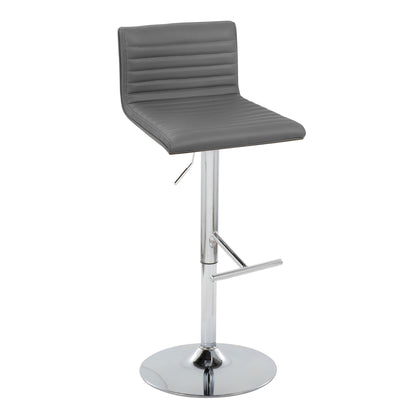 Mason - Contemporary Adjustable Barstool & Swivel With Straight T Footrest (Set of 2) Lumi Source