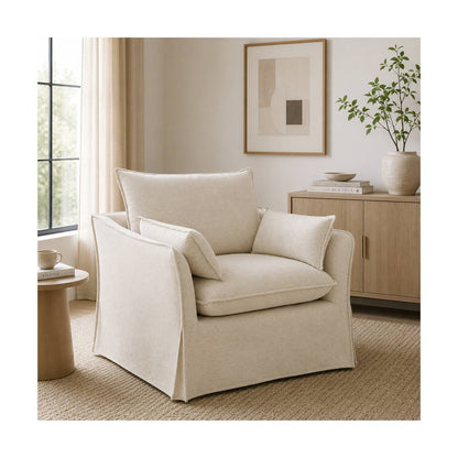Shane - Chair With 2 Pillows - Beige Acme