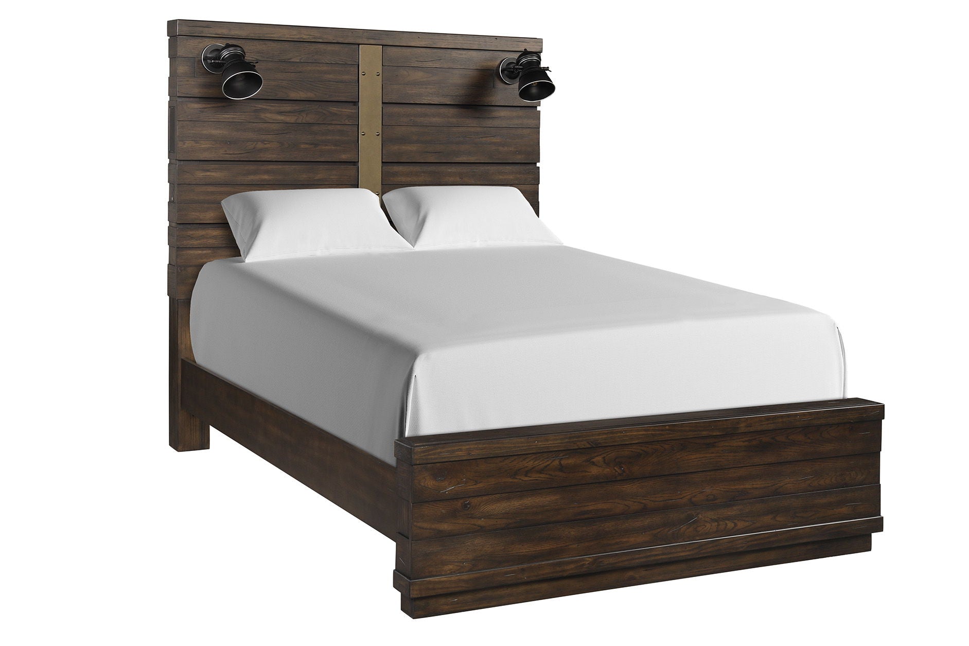 Industrial Farmhouse Designed Bed With Bluetooth Bernards Furniture