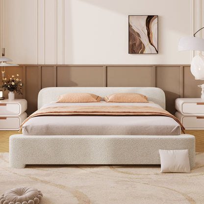 Cozy Bouce Upholstered Bed Noble House