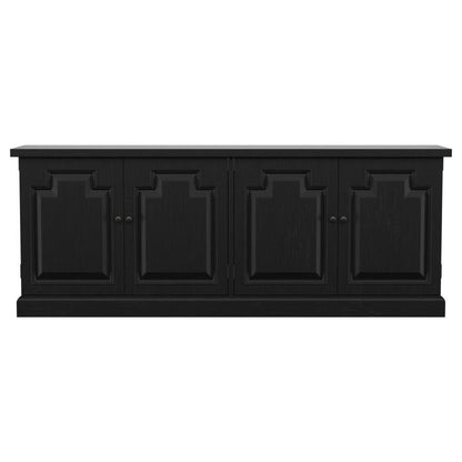 Florence - 4 Door Dining Sideboard Buffet - Distressed Black