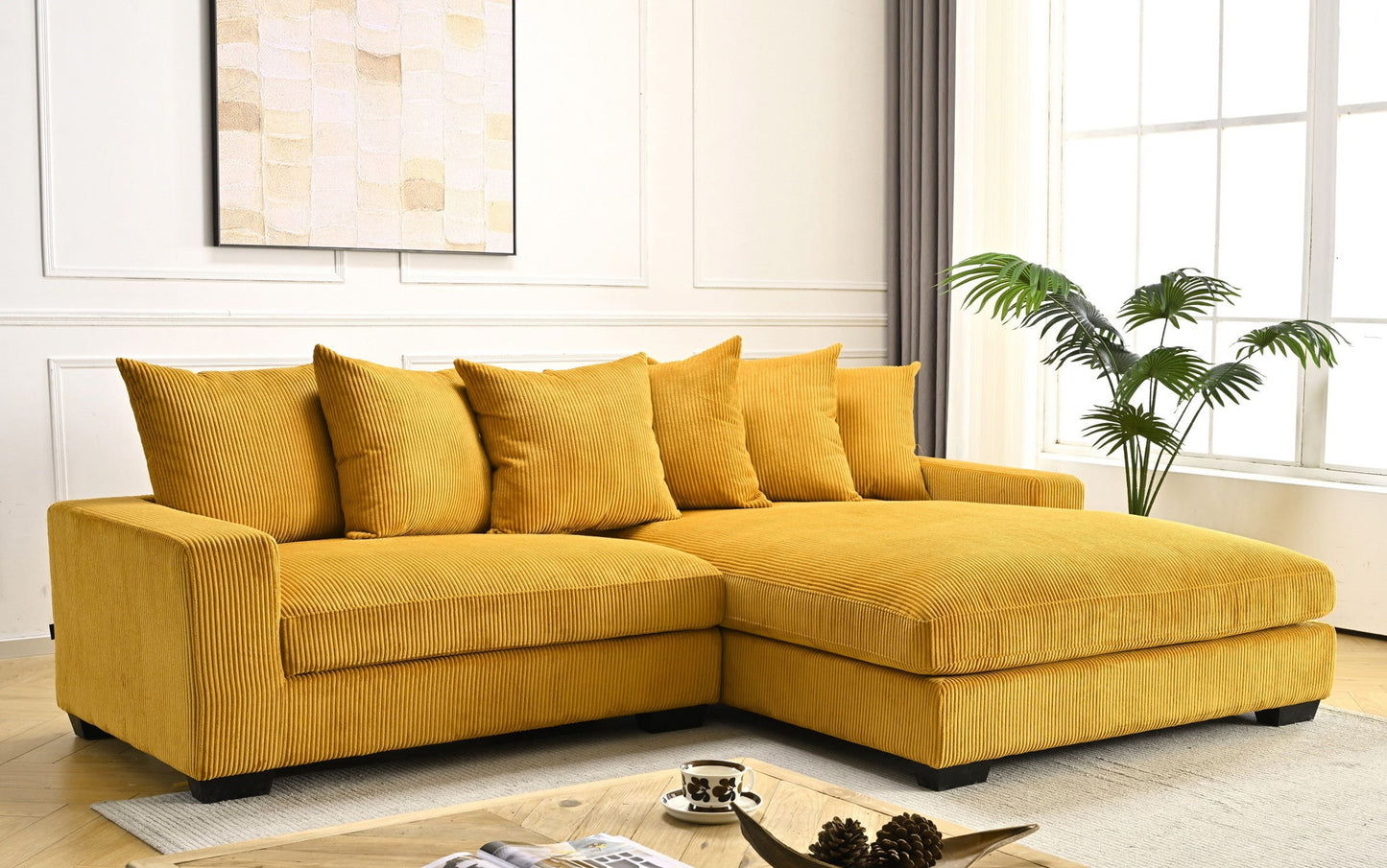 Luxe - Oversized 2 Piece Sectional Couches For Living Room, L Shaped Sofa With Chaise US Pride