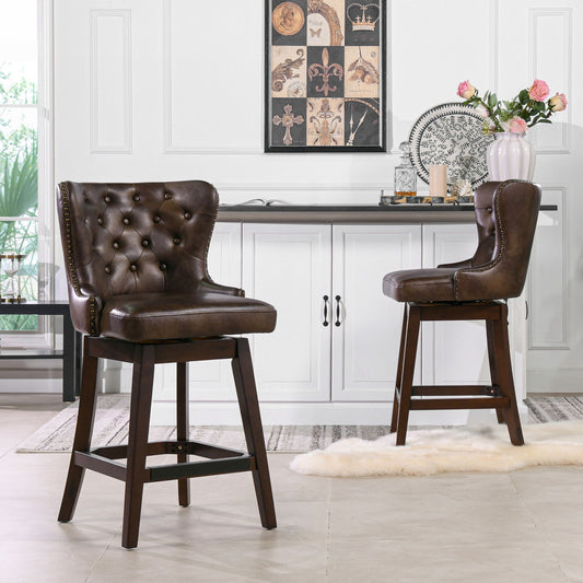 Holmes - Tufted High Back 360 Swivel Counter Height Barstool Jennifer Taylor Home
