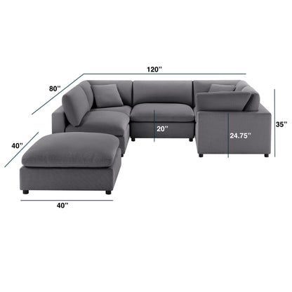 Cassandra - Sofa With Ottoman Home Essentials