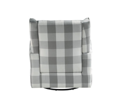 Patli - Glider Chair With Swivel - Gray / White Acme