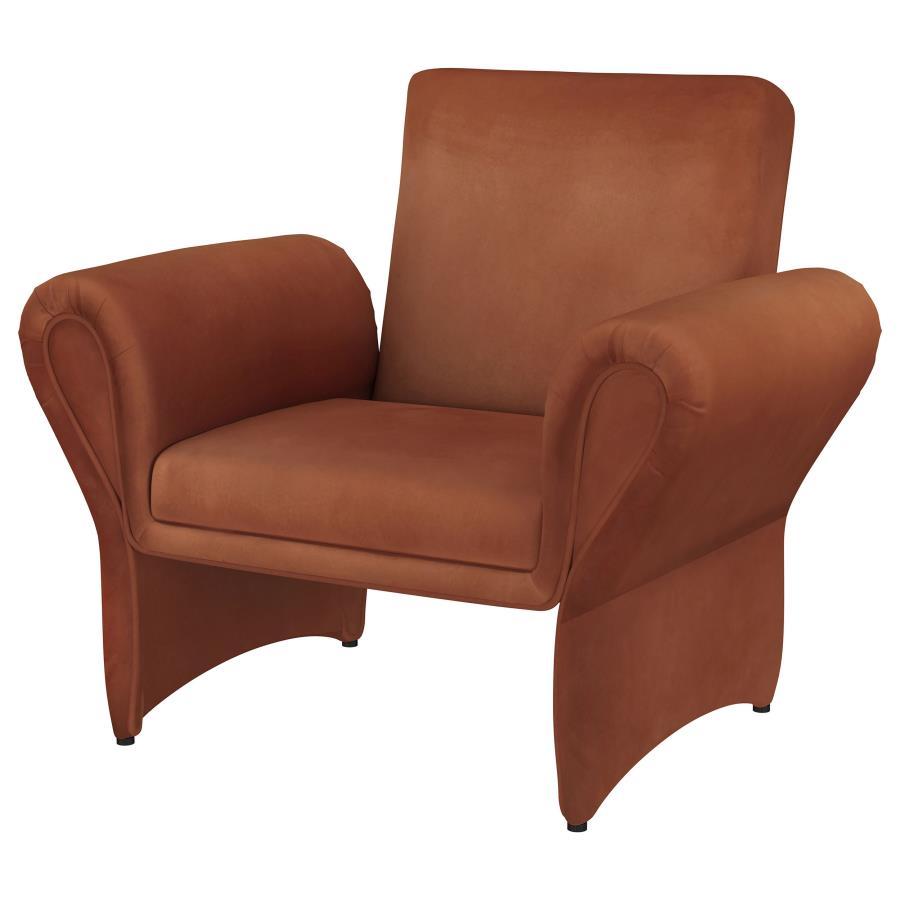 Liana - Upholstered Roll Arm Accent Armchair - Rust Coaster Fine Furniture