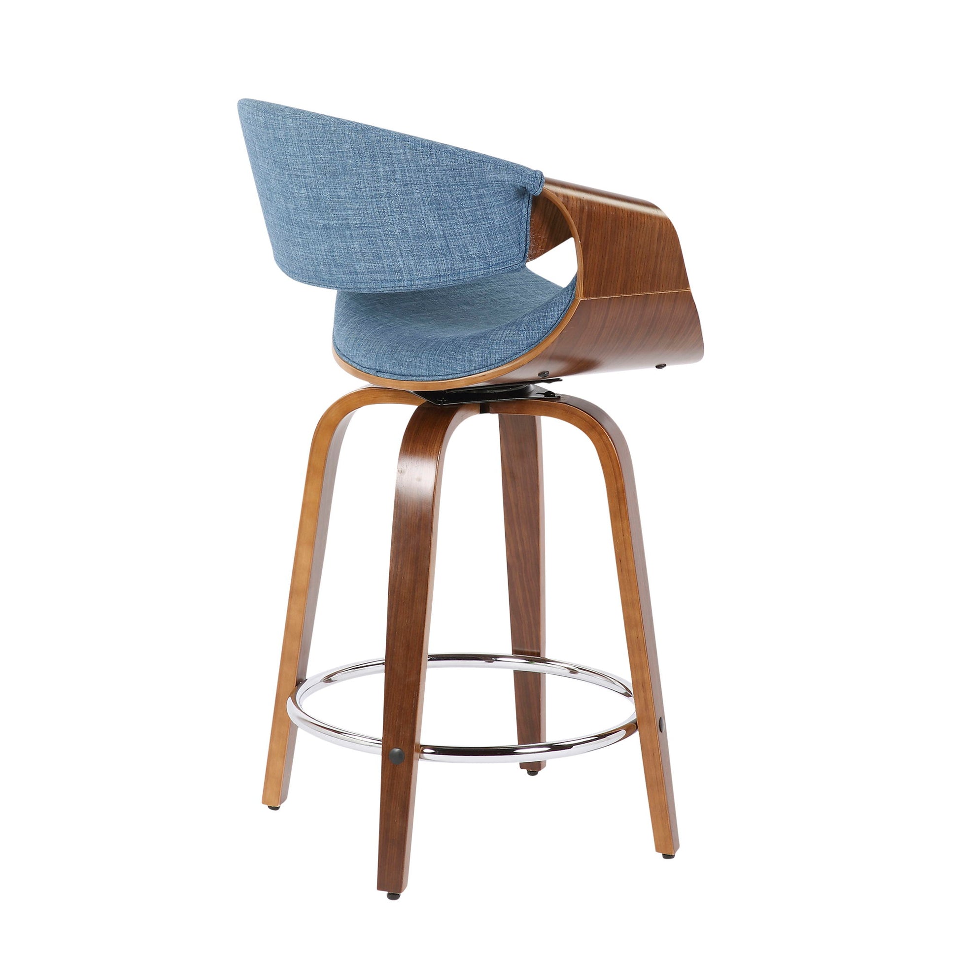 Curvini - Mid Century Modern Counter Stool (Set of 2) Lumi Source