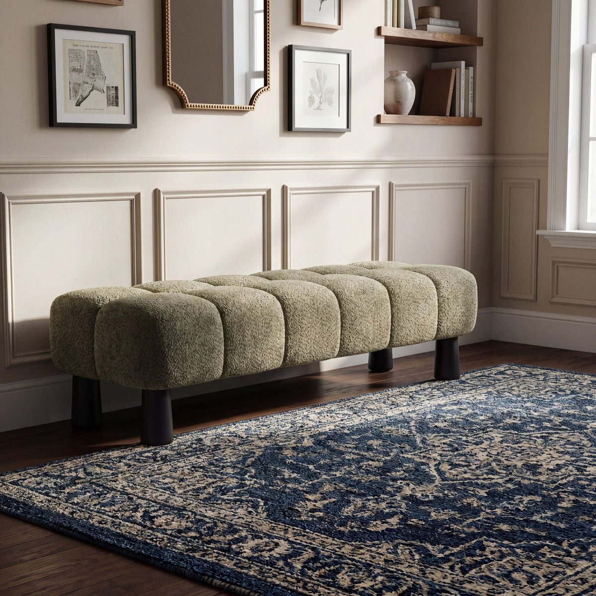 Luxury Upholstered Bench Ottoman Noble House