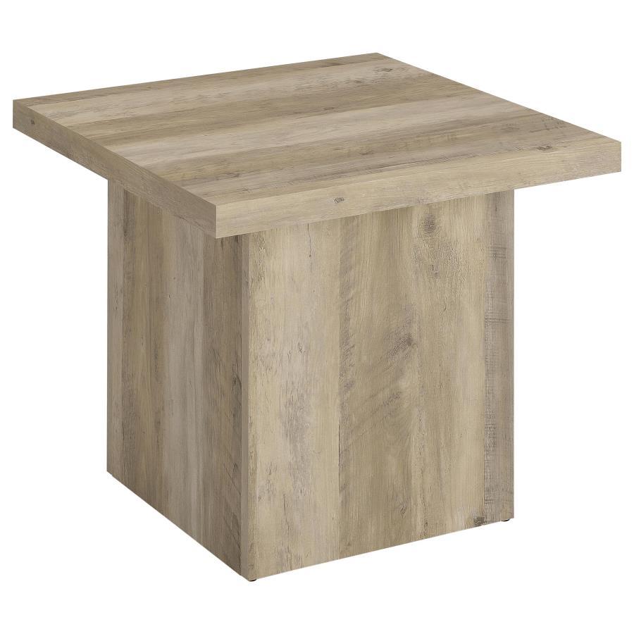 Devar - Square Coffee End Table Set - Distressed Pine Coaster Fine Furniture