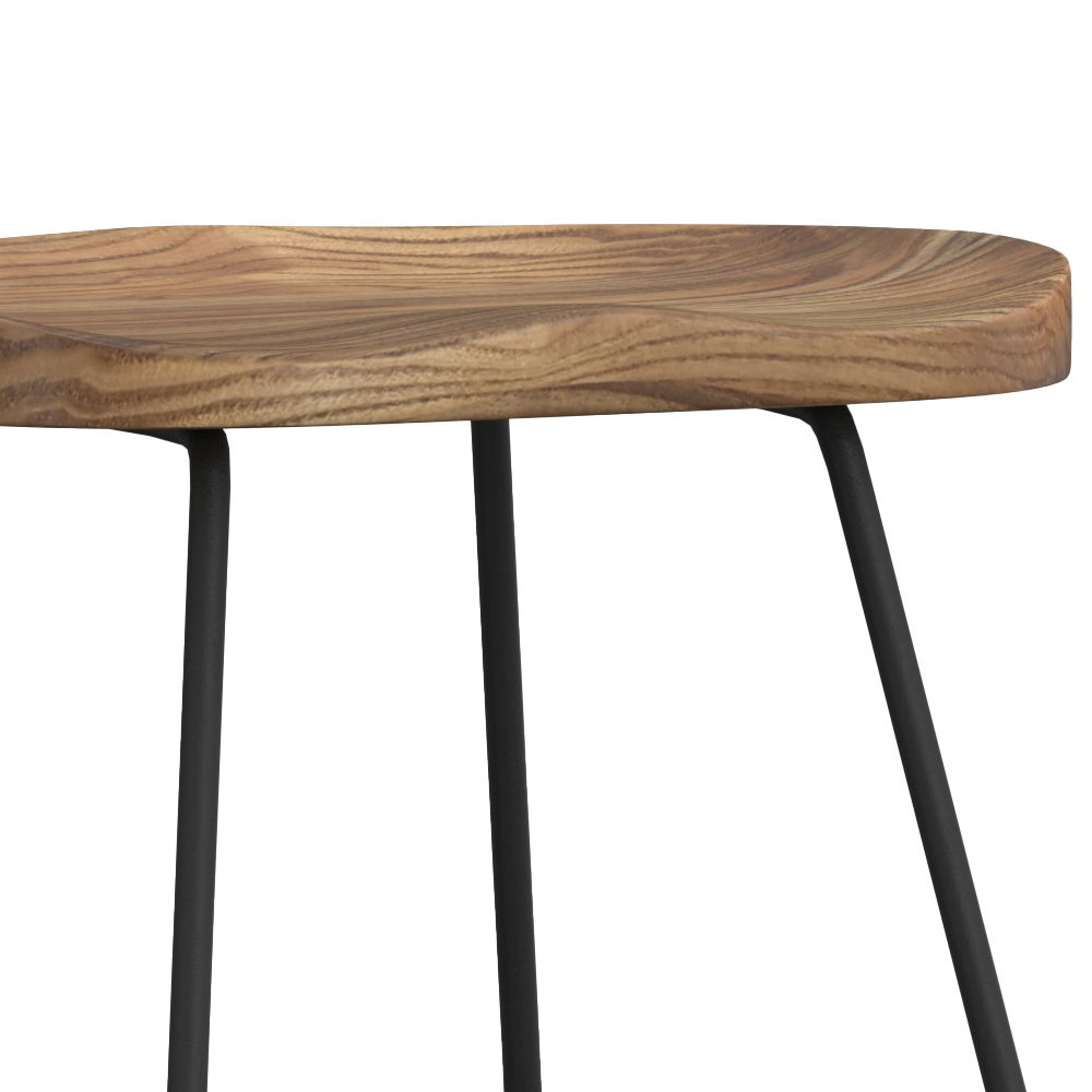 Amberly - Rustic Saddle Bar Stool (Set of 2) Simpli-Home