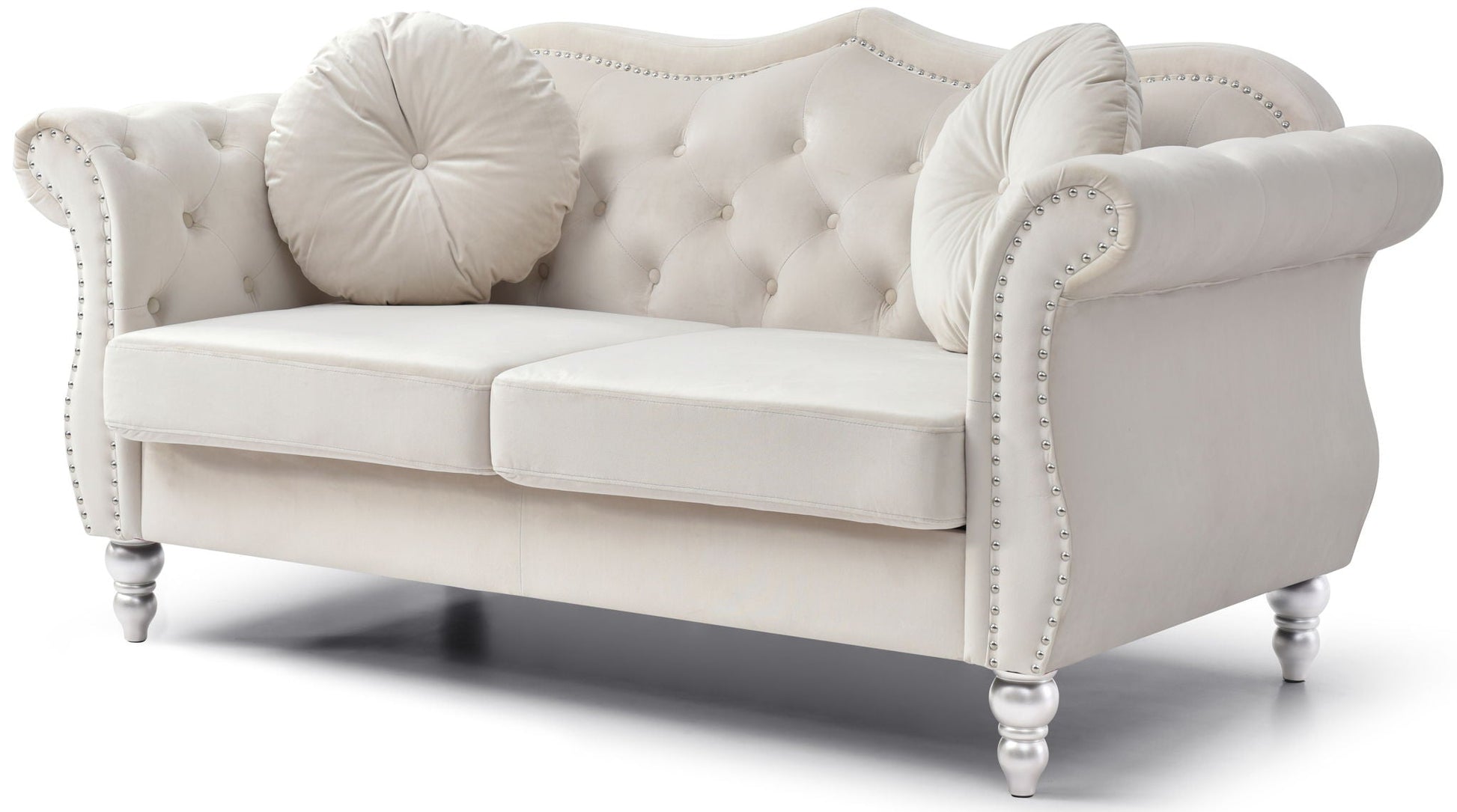 Stylish Flared Arm Loveseat Glory Furniture
