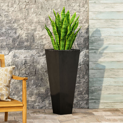 Outdoor Modern Cast Stone Planter Noble House