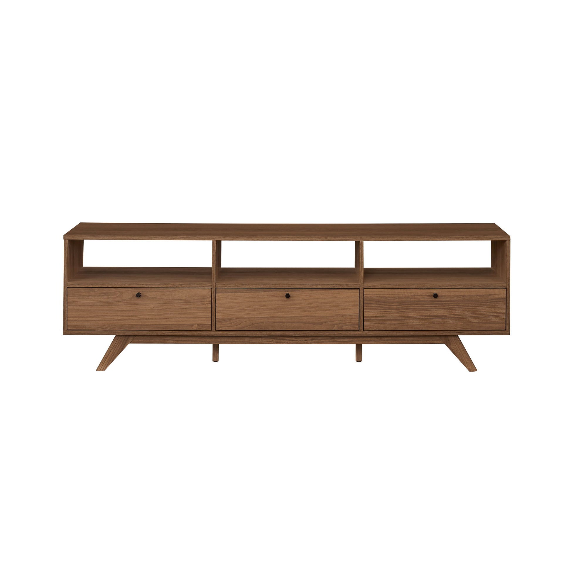 Modern Scandi 3 Door Low Profile TV Stand For TVs Up To 80" Walker Edison