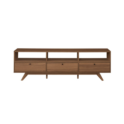 Modern Scandi 3 Door Low Profile TV Stand For TVs Up To 80" Walker Edison
