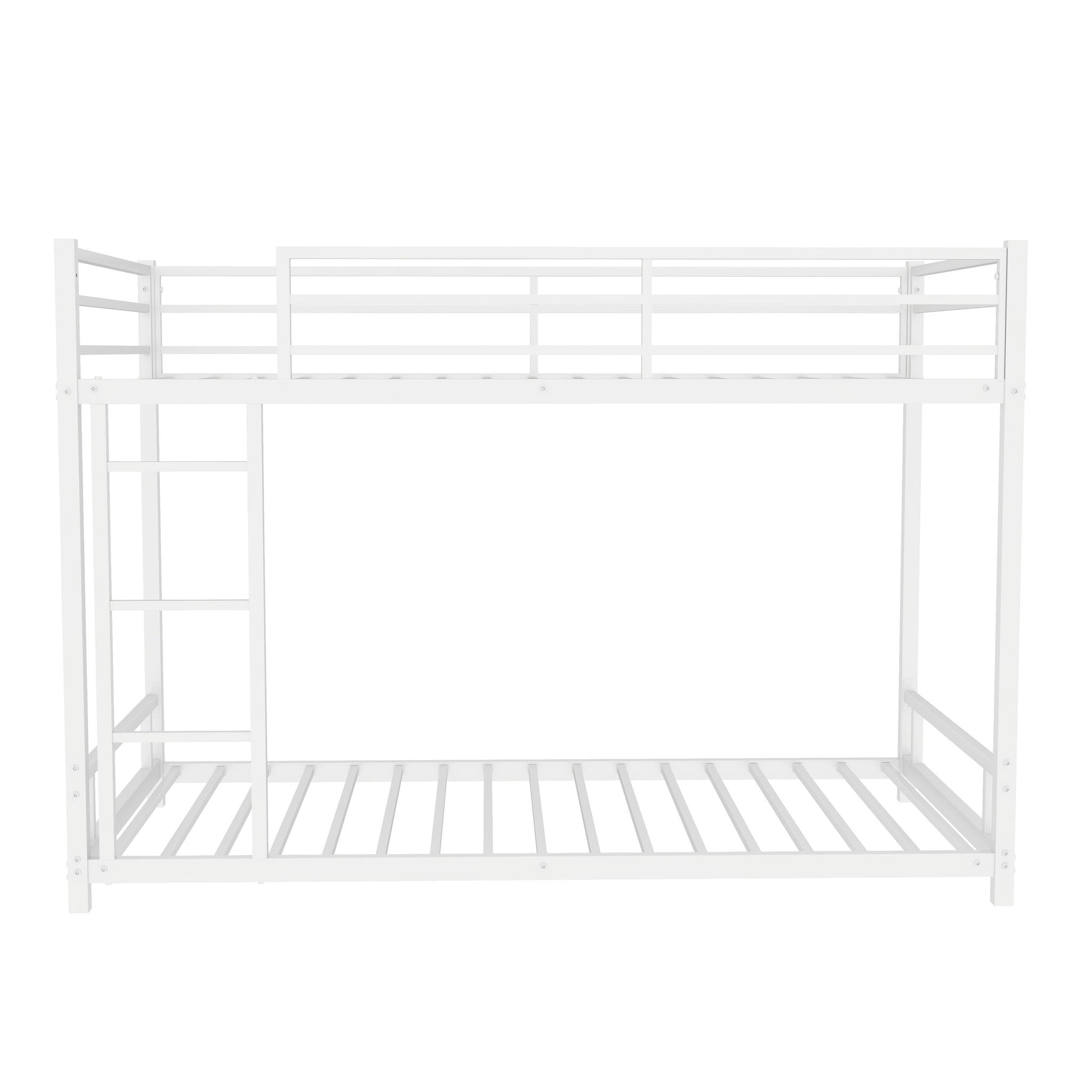 Bunk Bed With Noise Reduction And Safety Guardrail Home Essentials