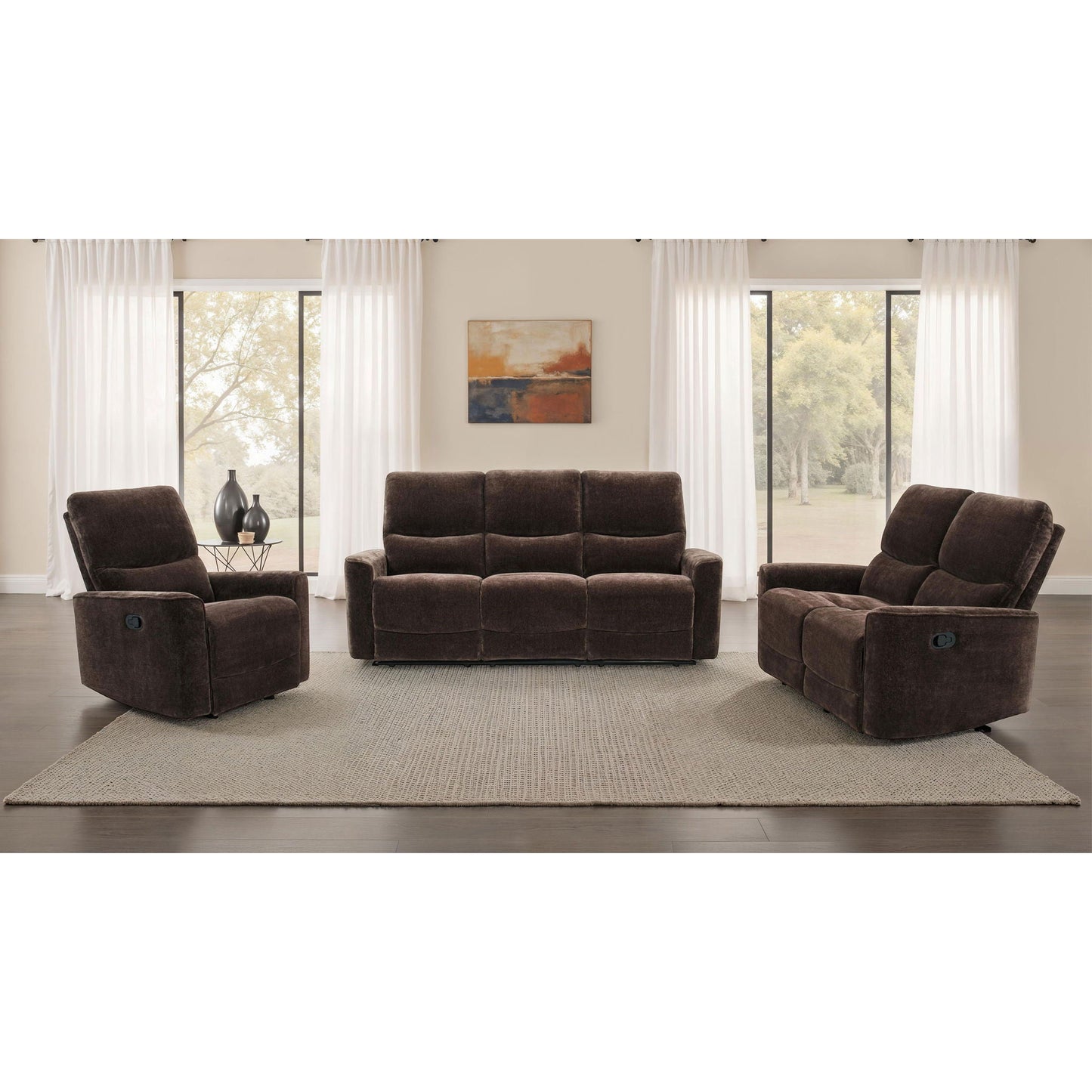 Trask - Reclining Sofa Set Furniture Max