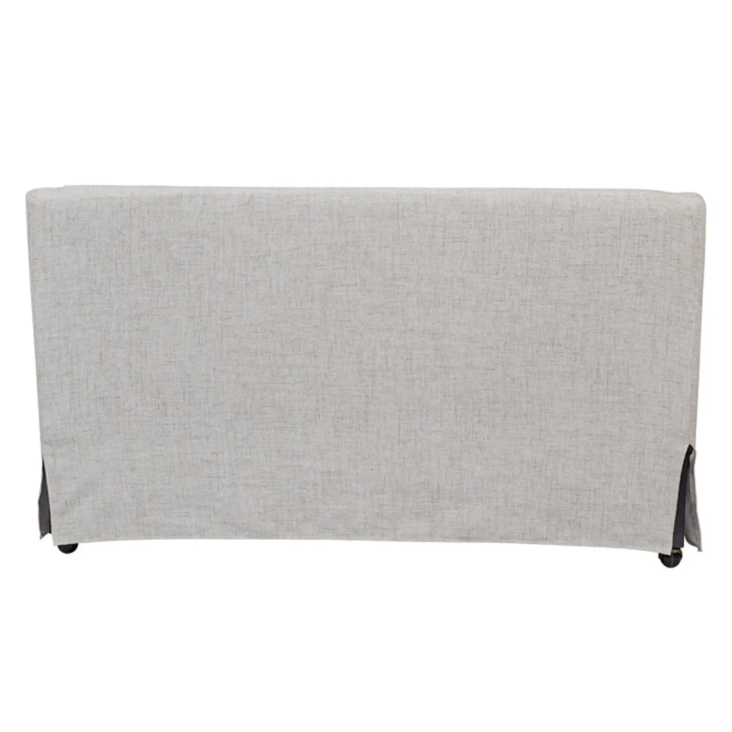 Slip Covered Settee With Casters - Beige Bernards Furniture