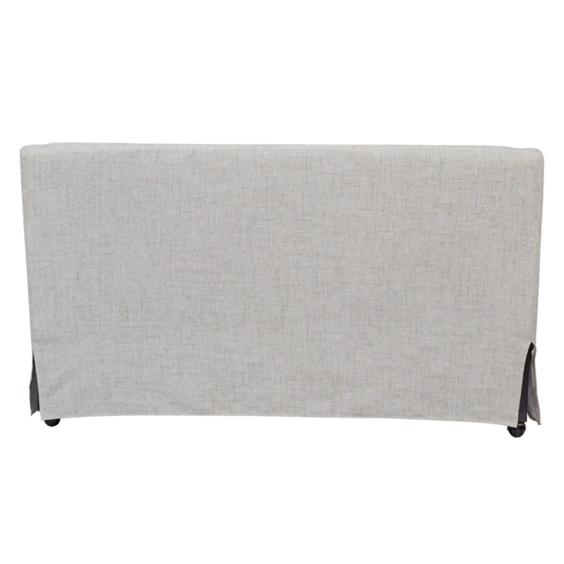 Slip Covered Settee With Casters - Beige Bernards Furniture