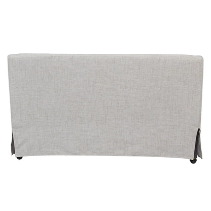 Slip Covered Settee With Casters - Beige Bernards Furniture