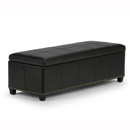 Kingsley - Upholstered Large Storage Ottoman Simpli-Home