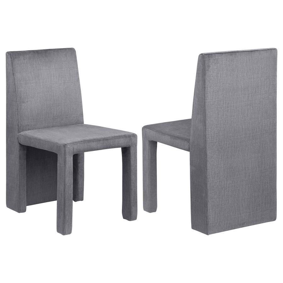 Tordera - Velvet Upholstered Dining Side Chair (Set of 2) - Gray Coaster Fine Furniture
