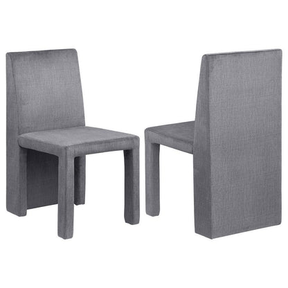 Tordera - Velvet Upholstered Dining Side Chair (Set of 2) - Gray Coaster Fine Furniture