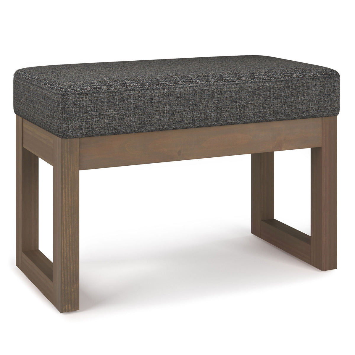 Milltown - Footstool Small Ottoman Bench - Dark Gray Simpli-Home