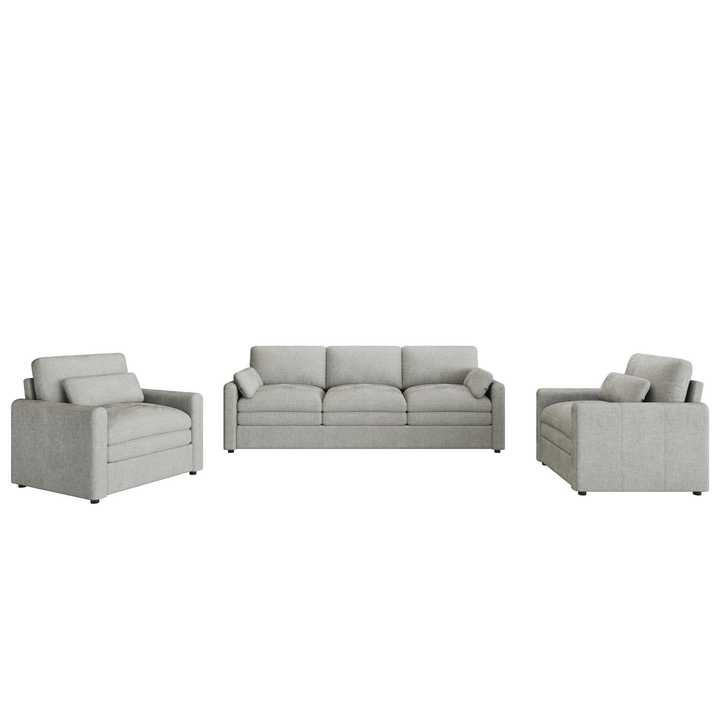 Cozy Sofa Set Oversized Comfy Cloud Sofa With Double Cushion Hearth and Haven