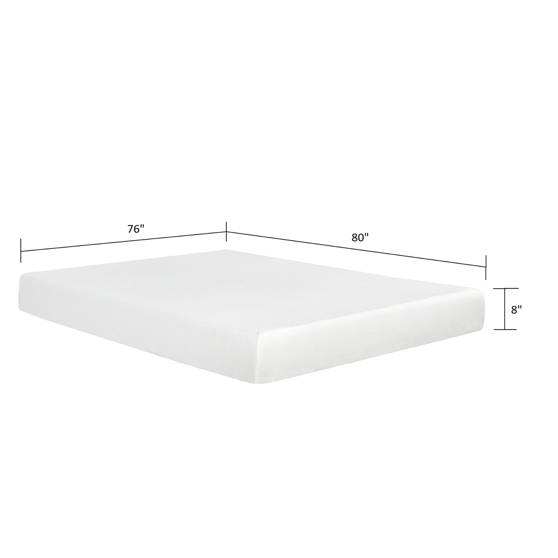 8" Plush Gel Memory Foam Mattress For Bed, Polyester Aloe Vera Cover Daily Nest