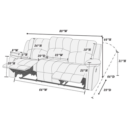 Modern Style Living Room Set With Reclining Home Essentials