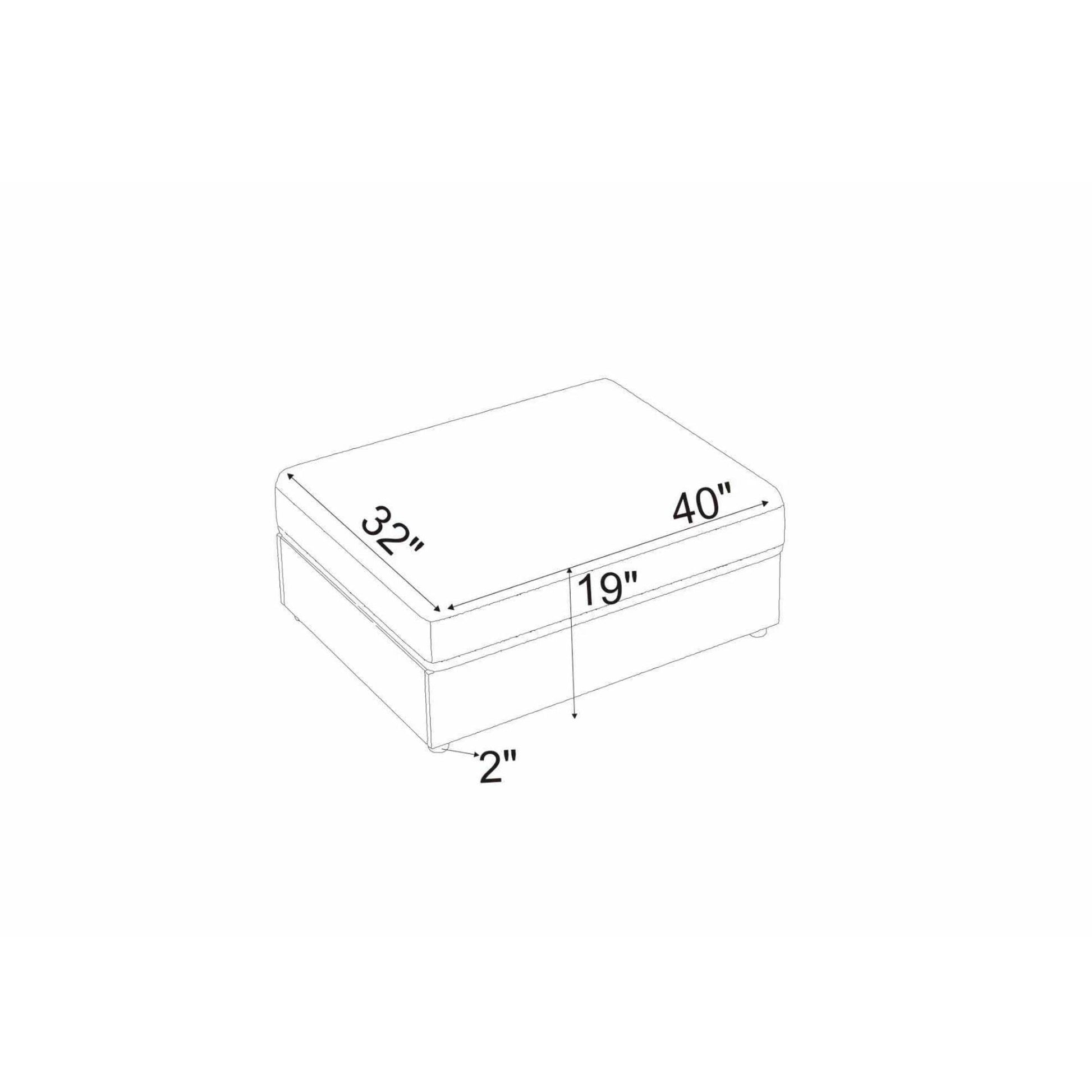 Upholstered Rectangle Ottoman Home Essentials