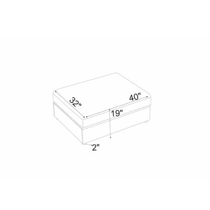 Upholstered Rectangle Ottoman Home Essentials