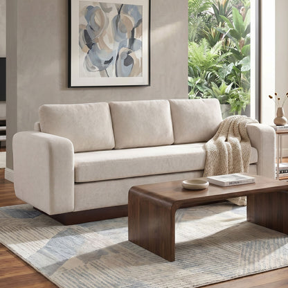 Modern 3 Seater Sofa, Living Room Couch Noble House