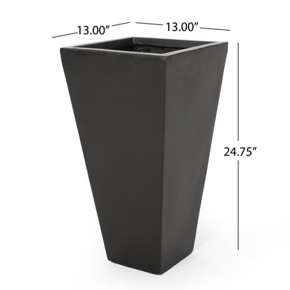 Outdoor Modern Cast Stone Planter Noble House