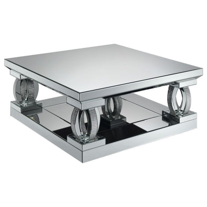 Amalia - Mirrored Coffee Table Set Coaster Fine Furniture