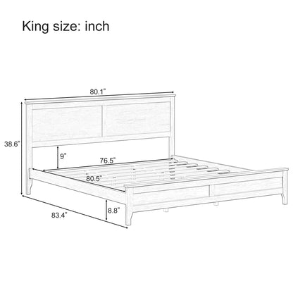 Modern Solid Wood Platform Bed Hearth and Haven