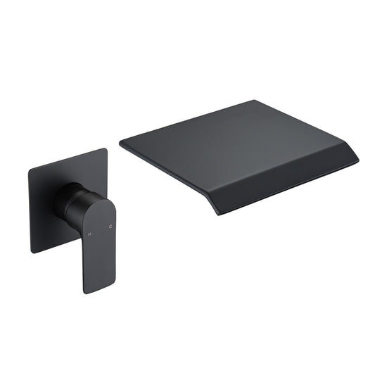 Wall Mount Bathtub Faucet With Waterfall Tub Spout And Single Handle Stainless Steel Daily Nest