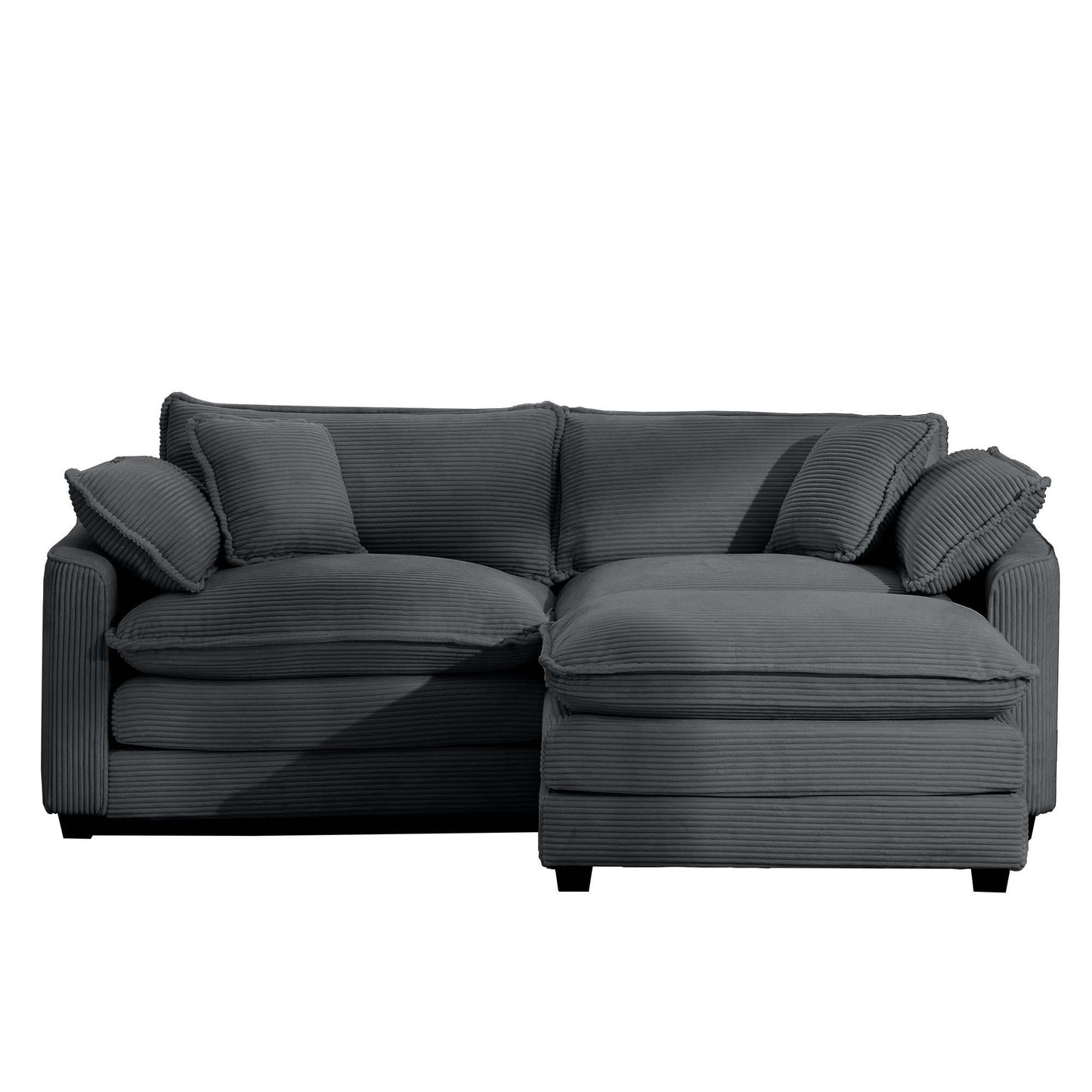 Modern Oversized Modular Cushion Sofa With Ottoman, Low Back, Deep Seating Sofa Set Home Essentials