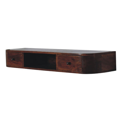 Lunar - 2 Drawer Floating Console - Chestnut Artisan Furniture
